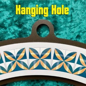 Artistic circular wooden décor with a unique pattern