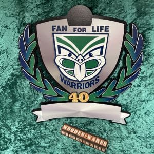 Double Emblems Wooden Design