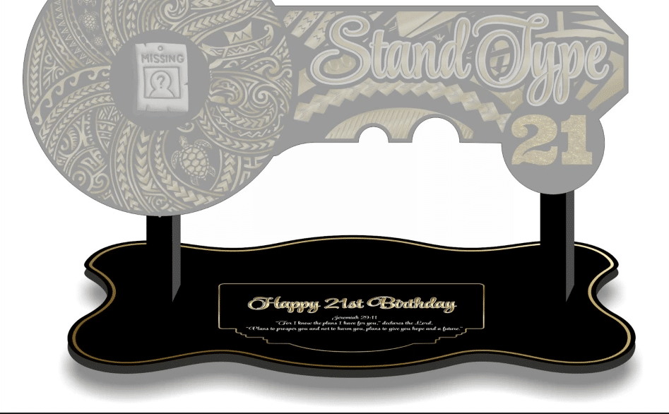 Shaped Stand- from $140