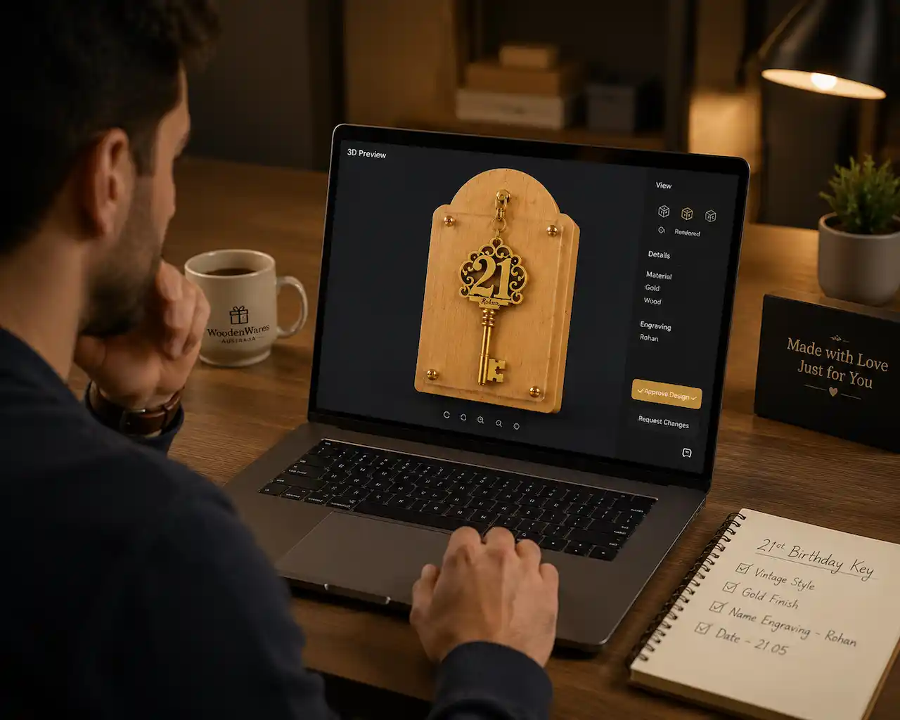 birthday key 3D draft approval process Australia