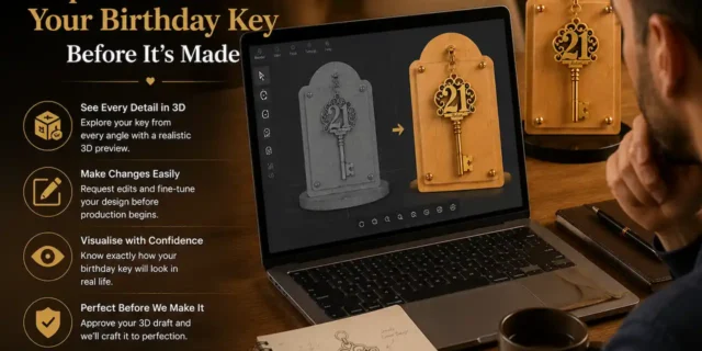 How a 3D Draft Helps You Visualise Your Birthday Key Before It's Made