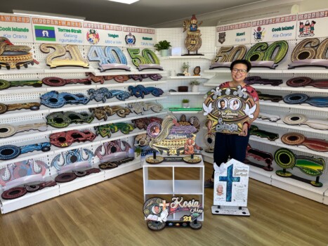 Wooden art showroom display