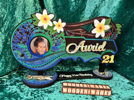 Handcrafted birthday key with details