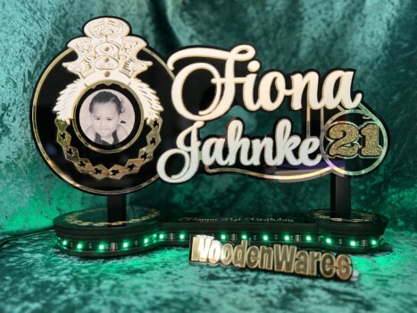 Stylish wooden birthday key