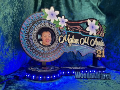 Traditional birthday key with patterns