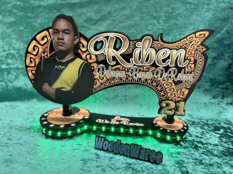 Engraved wooden birthday key