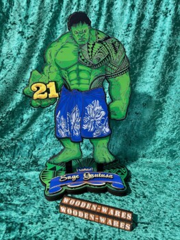 Unique Samoan-inspired wood piece