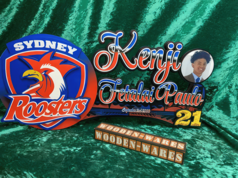 Minimalist wooden engraving