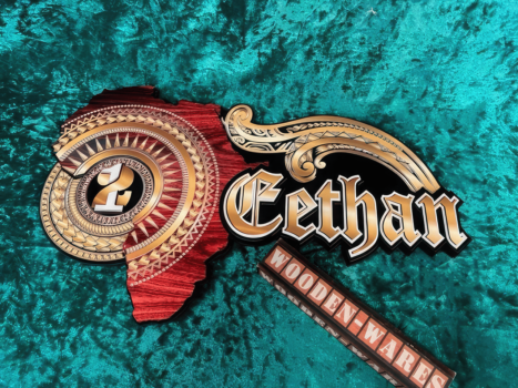 African-inspired wooden artwork