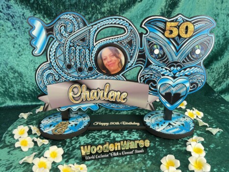 Stylish birthday key with gold accents